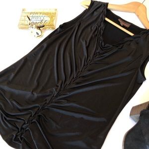 Comfortable, stretchy dress top with braid detail